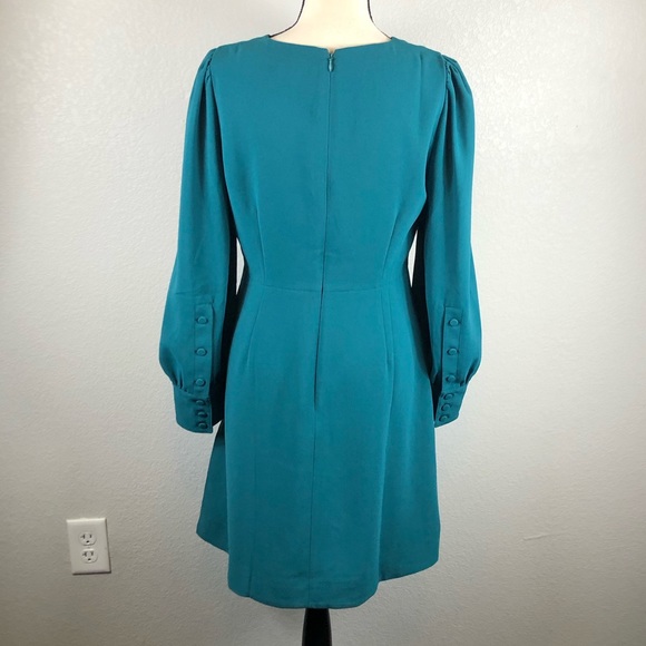 J. Crew Teal Long Sleeve Dress - Picture 6 of 13